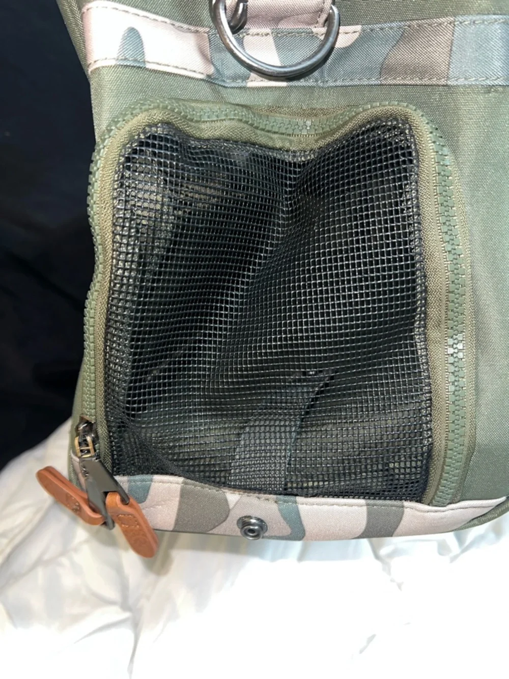 Top Paw Olive Green and Camouflage Travel Tote